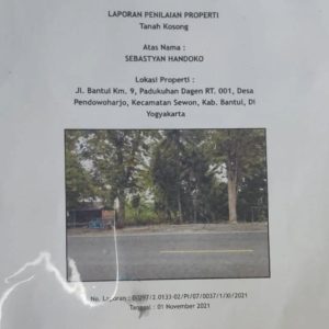 Tanah Dijual di Jl. Raya Bantul Yogyakarta – Lokasi Strategis dan Legalitas Aman!